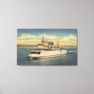 Mackinaw City, MI - View of City of Petoskey Canvas Print