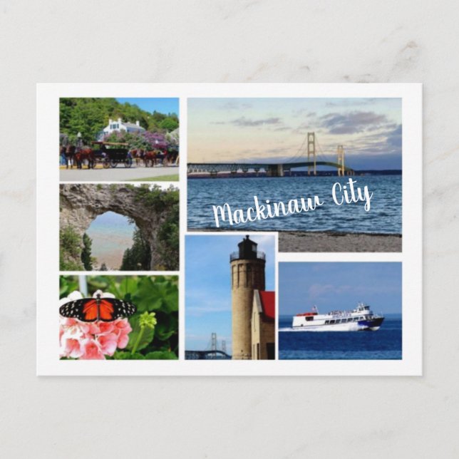 Mackinaw City Postcard (Front)