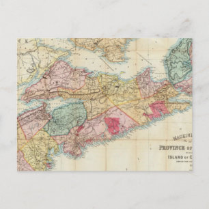 Mackinlay's map of the Province of Nova Scotia 2 Postcard