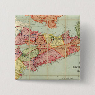 Mackinlay's map of the Province of Nova Scotia 4 15 Cm Square Badge