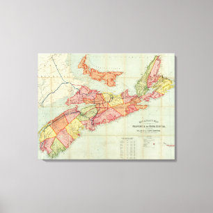 Mackinlay's map of the Province of Nova Scotia 4 Canvas Print