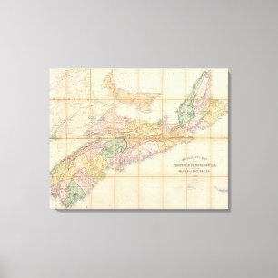 Mackinlay's map of the Province of Nova Scotia Canvas Print