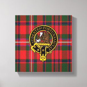 Mackinnon Scottish Crest and Tartan Canvas print