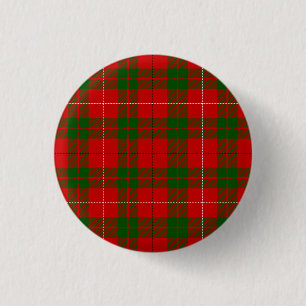 MacKinnon tartan red green plaid 3 Cm Round Badge