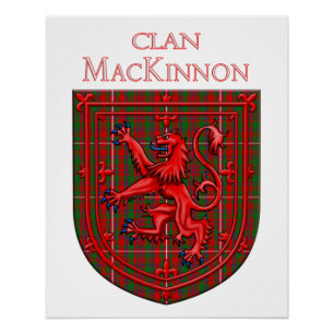MacKinnon Tartan Scottish Plaid Lion Rampant Poster