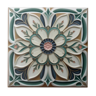 Mackintosh Art Deco Abstract Floral Wall Decor Tile