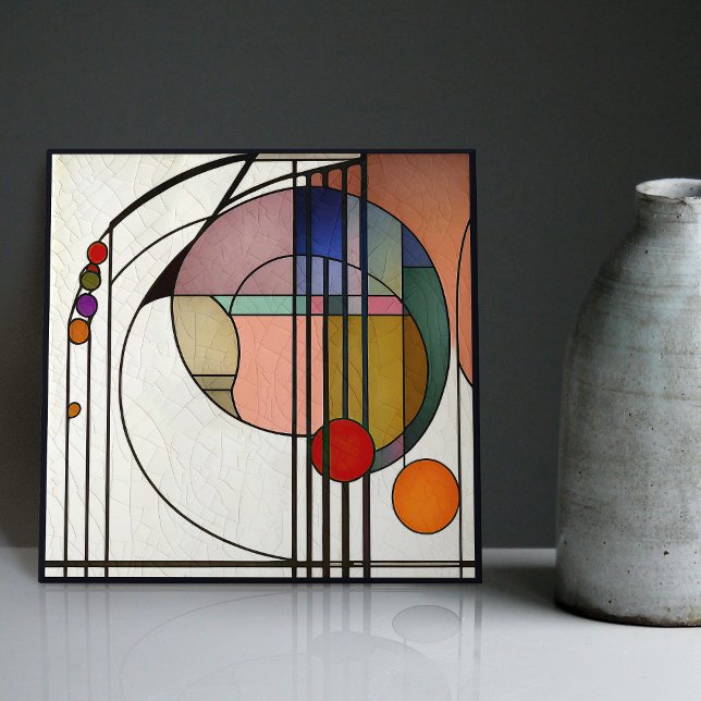 Mackintosh Art Deco Abstract Floral Wall Decor Tile (Creator Uploaded)
