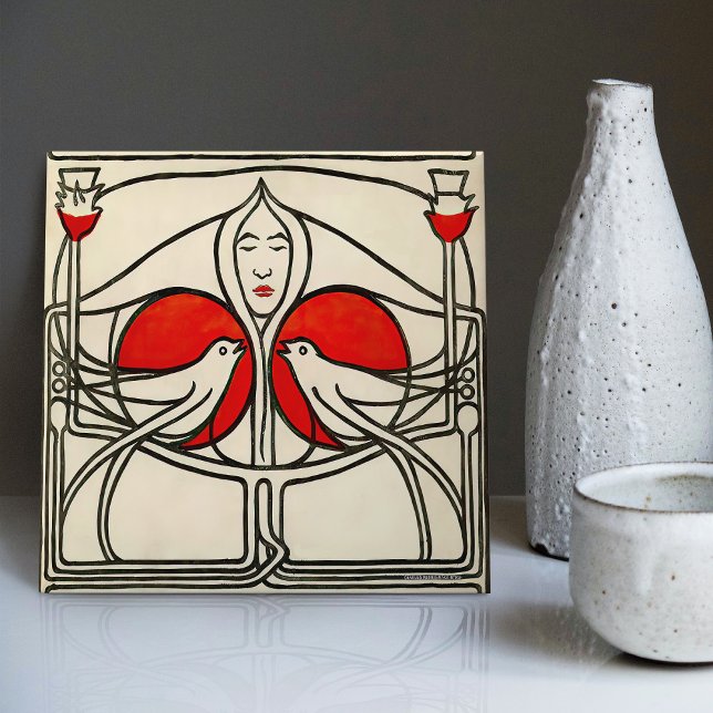 Mackintosh Lovebirds Abstract Wall Decor Bird Tile (Creator Uploaded)