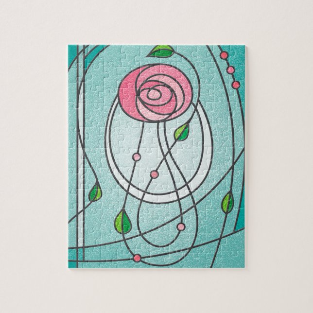 Mackintosh Rose Jigsaw Puzzle (Vertical)