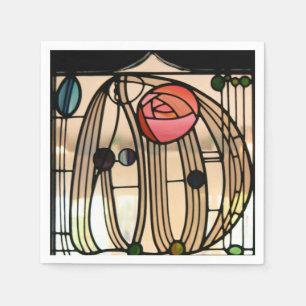 Mackintosh - Stained Glass Window, The Hill House Napkin