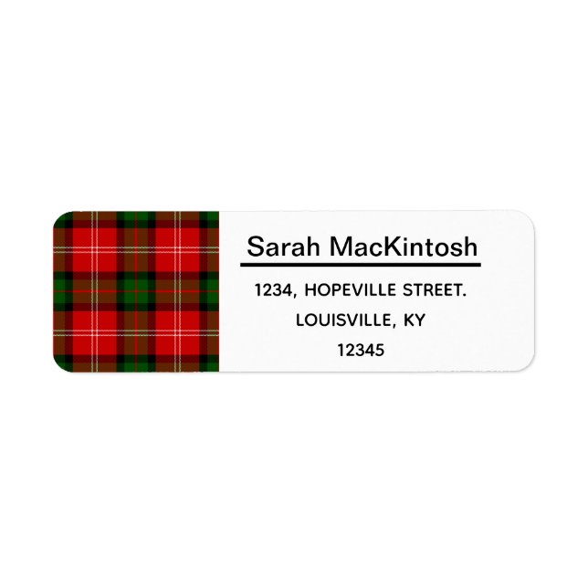 MacKintosh Tartan. (Front)