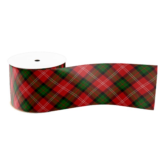MacKintosh tartan red green plaid Grosgrain Ribbon (Spool)