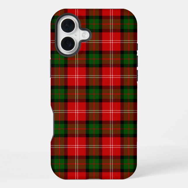MacKintosh tartan red green plaid iPhone Case (Back)
