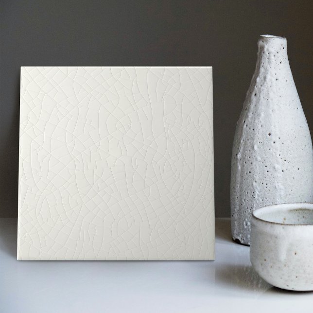 Mackintosh White Glazed Crackled Wall Decor Tile (Creator Uploaded)