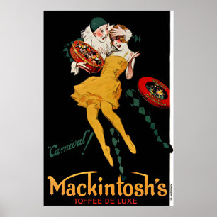 Mackintosh's Toffee De Luxe Vintage Advertising Poster