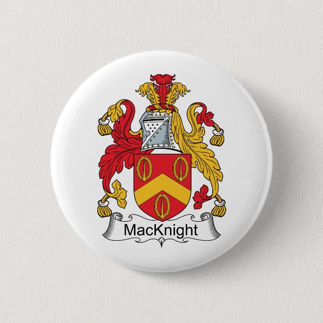 MacKnight Family Crest 6 Cm Round Badge (Front)