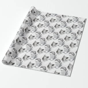 Macksie-and-Santa-LARGE Wrapping Paper