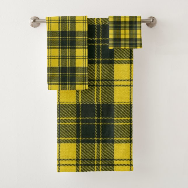 MacLachlan Dress Modern Original Scottish Tartan Bath Towel Set (Insitu)