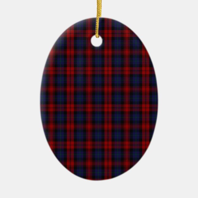 MacLachlan /  McLaughlin Clan Tartan Ceramic Tree Decoration (Front)