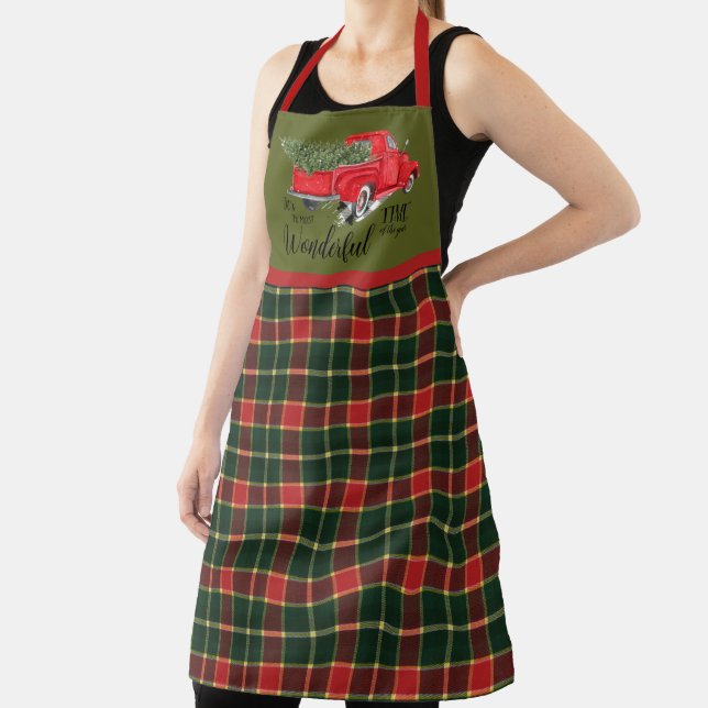 MacLachlan Old Modern Original Tartan Christmas Apron (Insitu)