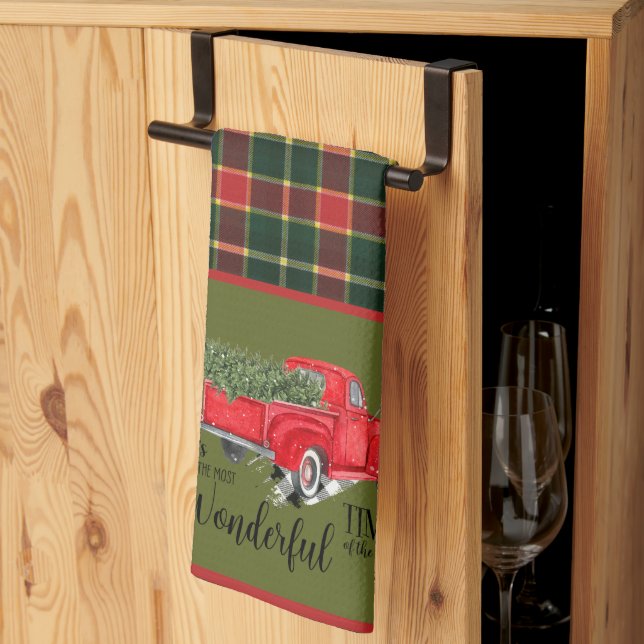 MacLachlan Old Modern Original Tartan Christmas Tea Towel (Thirds Fold)