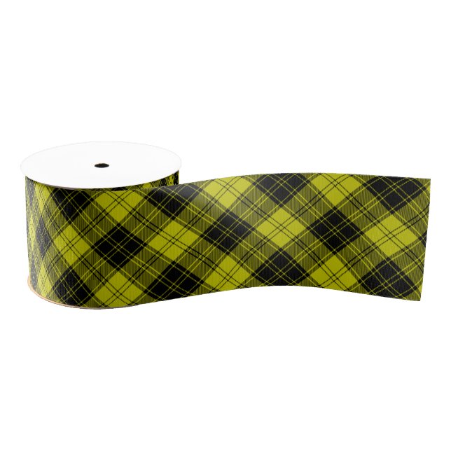 MacLachlan tartan yellow black plaid Grosgrain Ribbon (Spool)