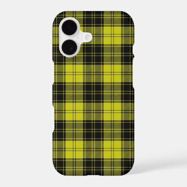 MacLachlan tartan yellow black plaid iPhone Case (Back)