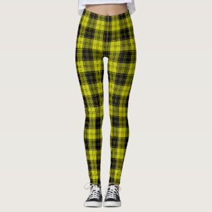 MacLachlan tartan yellow black plaid Leggings