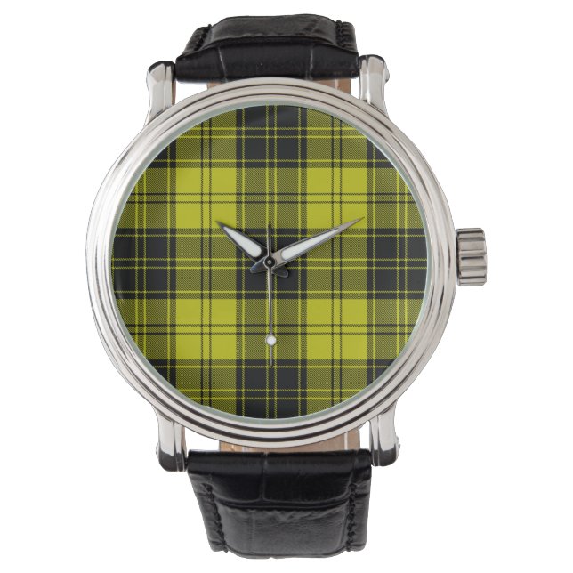 MacLachlan tartan yellow black plaid Watch (Front)