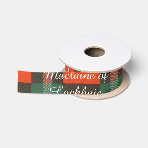 Maclaine of Lochbuie clan Plaid Scottish tartan Satin Ribbon