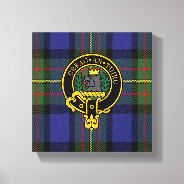 Maclaren Scottish Crest and Tartan Canvas print (Front)