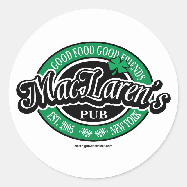 MacLaren's Pub Classic Round Sticker (Front)