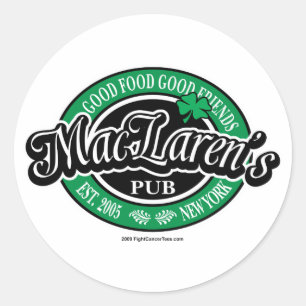 MacLaren's Pub Classic Round Sticker