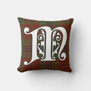 MacLean Clan Tartan Monogram Cushion