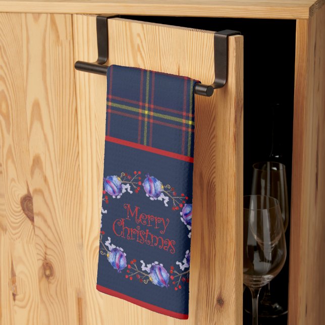 MacLean Lochbuie Original Tartan Christmas Tea Towel (Thirds Fold)