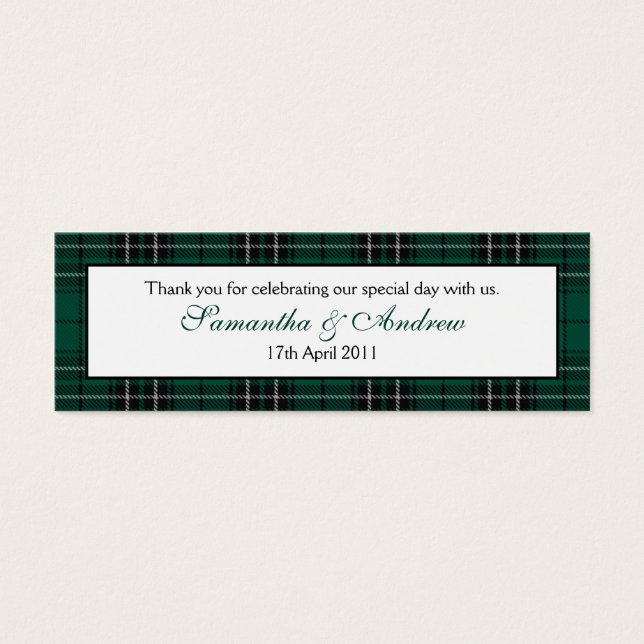 MacLean Modern Hunting Tartan Favour Tags (Front)
