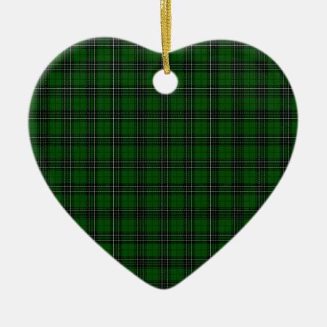 MacLean Tartan Ceramic Tree Decoration (Front)