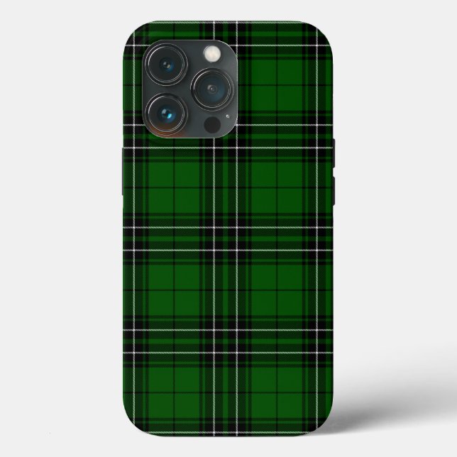 MacLean Tartan Green and Black Plaid Case-Mate iPhone Case (Back)