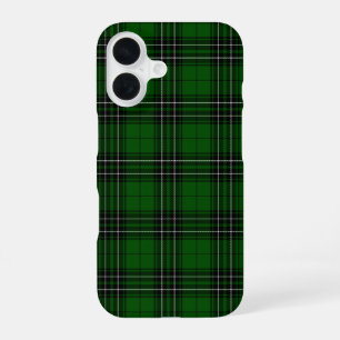 MacLean Tartan Green and Black Plaid iPhone 16 Case