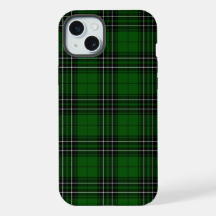 MacLean Tartan Green and Black Plaid iPhone 15 Plus Case