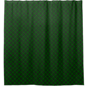 MacLean Tartan Green and Black Plaid Shower Curtain