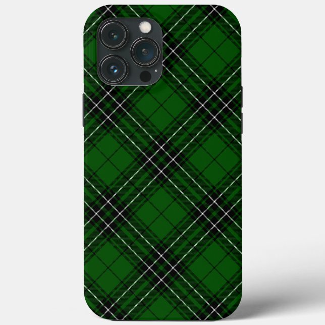MacLean Tartan Green Black Plaid Case-Mate iPhone Case (Back)