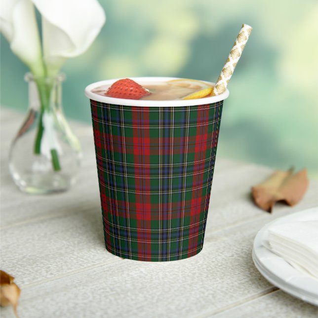 MacLean Tartan Plaid Paper Cups (Insitu)