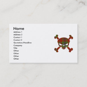 MacLean Tartan Skull No Banner Business Card