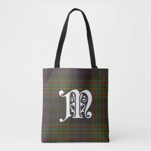 MacLellan Clan Tartan Monogram Tote Bag