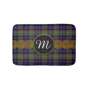 MacLellan Tartan And Monogram Bath Mat