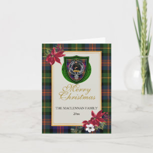 MacLennan Scottish Clan Tartan & Crest Card
