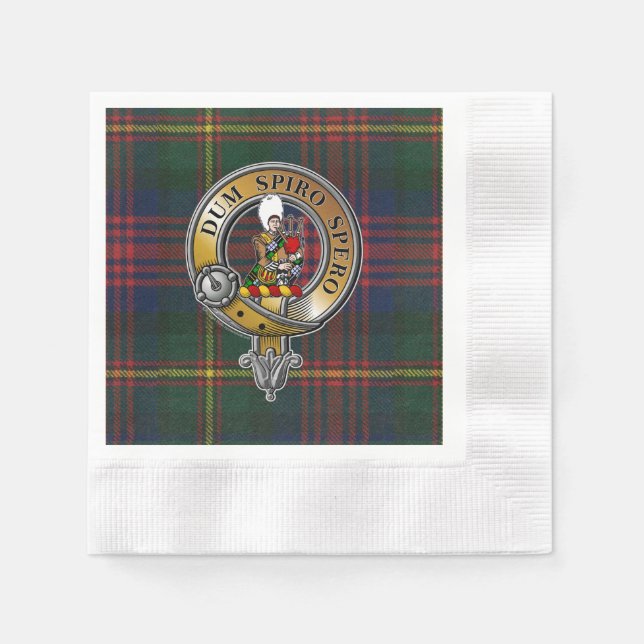 MacLennan Tartan & Badge Napkin (Front)