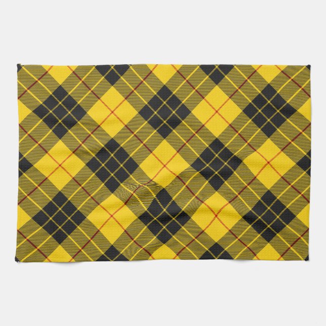 MacLeod Clan Tartan Plaid Pattern Tea Towel (Horizontal)
