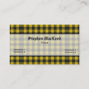 MacLeod DressTraditional Tartan Plaid Custom Business Card